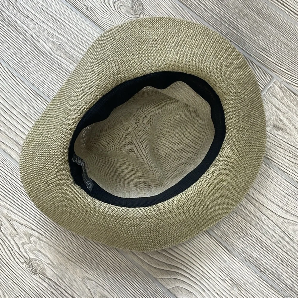 San Diego Hat Company Straw Hat with Braided Rope trim